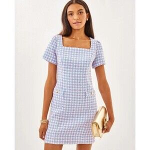 Lilly Pulitzer Gwynne Boucle Shift Bluette Tidepool Boucle P2P 19"